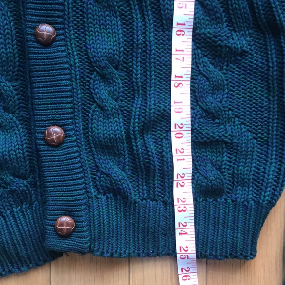 Oversized vintage green cardigan - Picture 6 of 8
